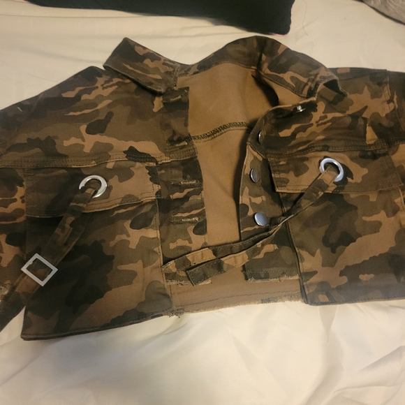 2 piece cargo camouflage denim set - Picture 8 of 14